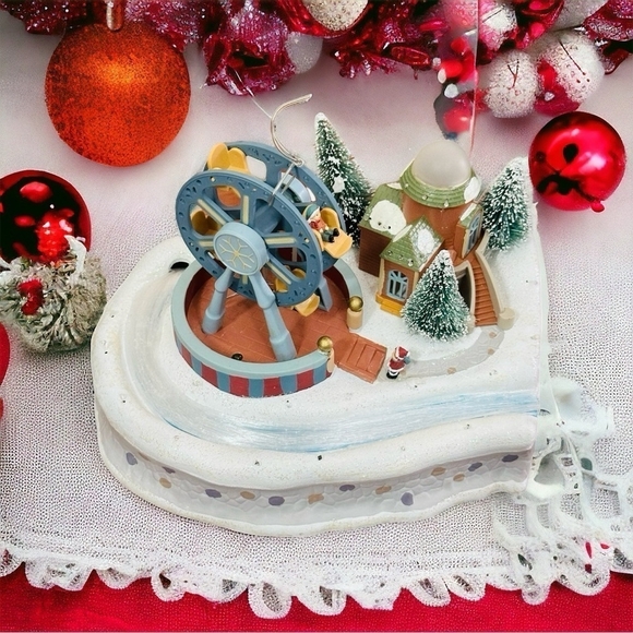 New Avon Christmas Fiber Optic Winter Carnival FERRIS WHEEL Xmas Holiday Decor - Picture 1 of 7